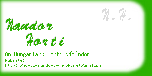 nandor horti business card